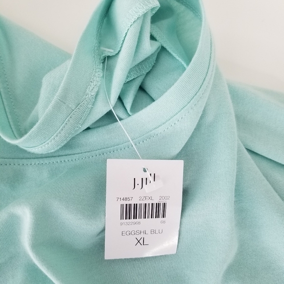 NWT J. Jill Pure Jill Ballet Sleeve A Line Tunic Size XL Eggshell Blue Stretchy - Picture 9 of 11